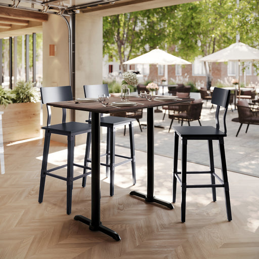 Brown 48x30 Table-Bar T Bases
