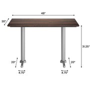 Brown 48x30 Tabletop-T Base