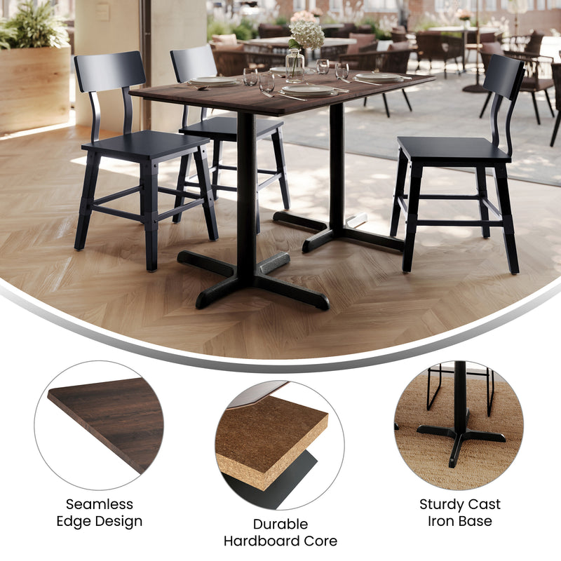 Brown 48x30 Tabletop-X Base