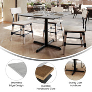 Gray 36" SQ Tabletop-X Base