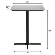 GY 36" SQ Tabletop-X Bar Base