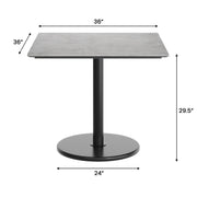 Gray 36" SQ Tabletop-RD Base