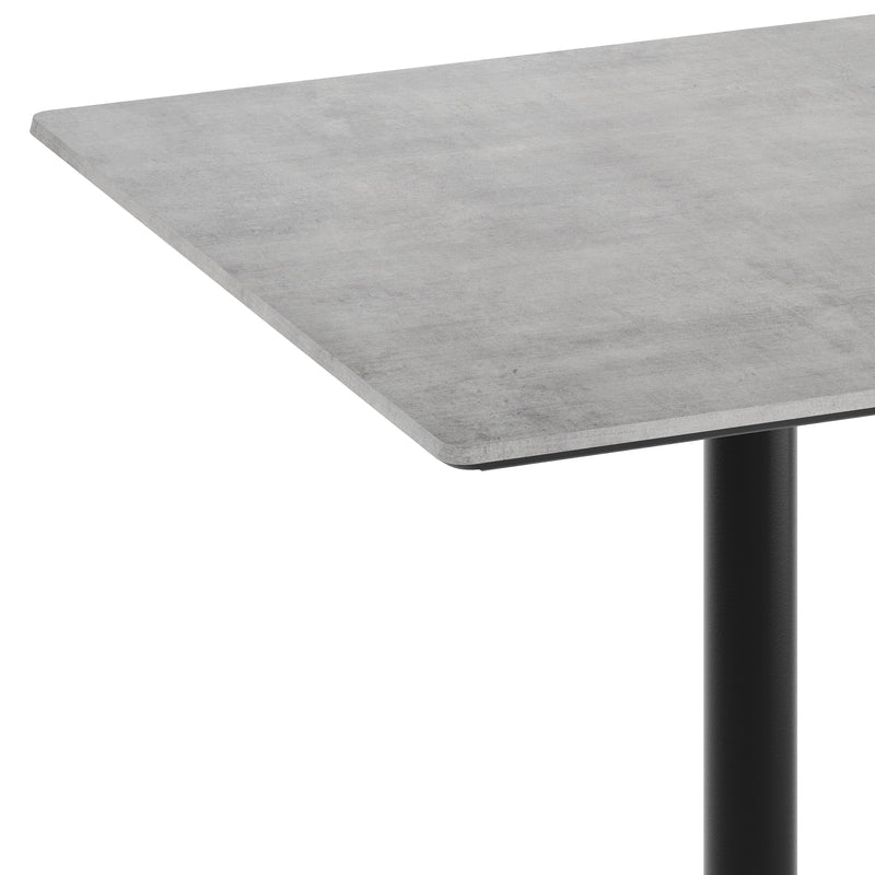 Gray 36" SQ Tabletop-RD Base