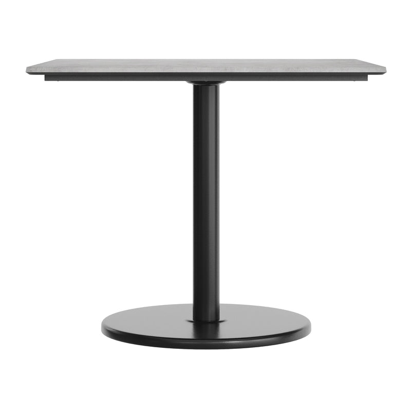 Gray 36" SQ Tabletop-RD Base