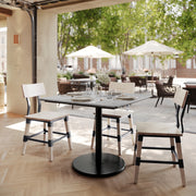 Gray 36" SQ Tabletop-RD Base