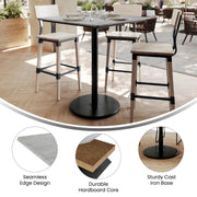 Gray 36"SQ Table-RD Bar Base