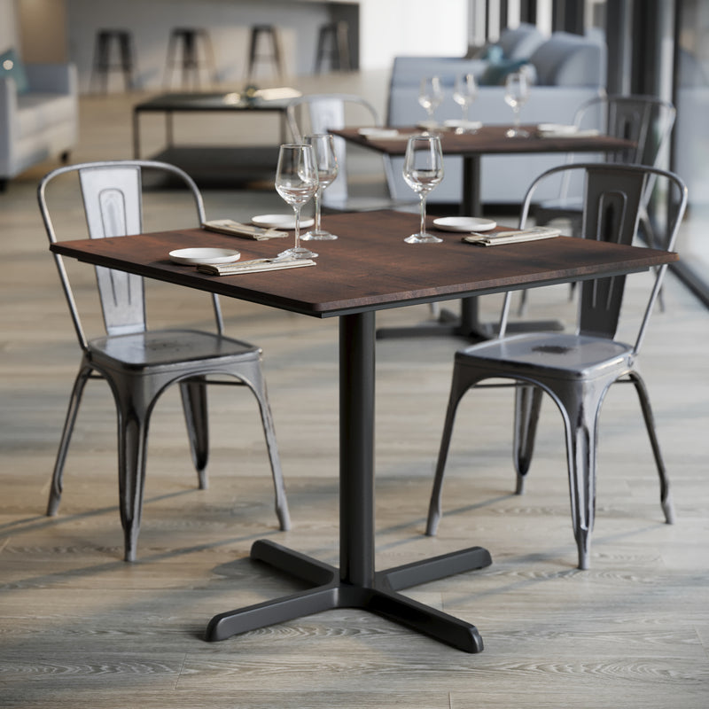 Brown 36" SQ Tabletop-X Base