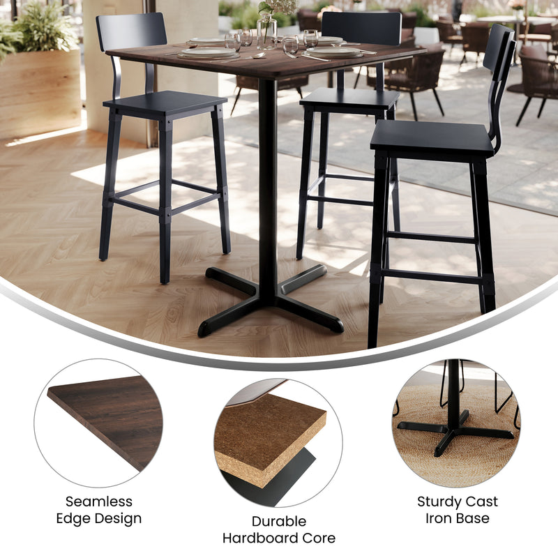BN 36" SQ Tabletop-X Bar Base
