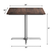 Brown 36" Tabletop-X Base