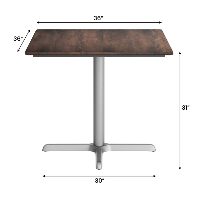 Brown 36" Tabletop-X Base