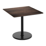 Brown 36" SQ Tabletop-RD Base