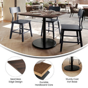 Brown 36" SQ Tabletop-RD Base