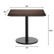 Brown 36" SQ Tabletop-RD Base