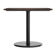 Brown 36" SQ Tabletop-RD Base