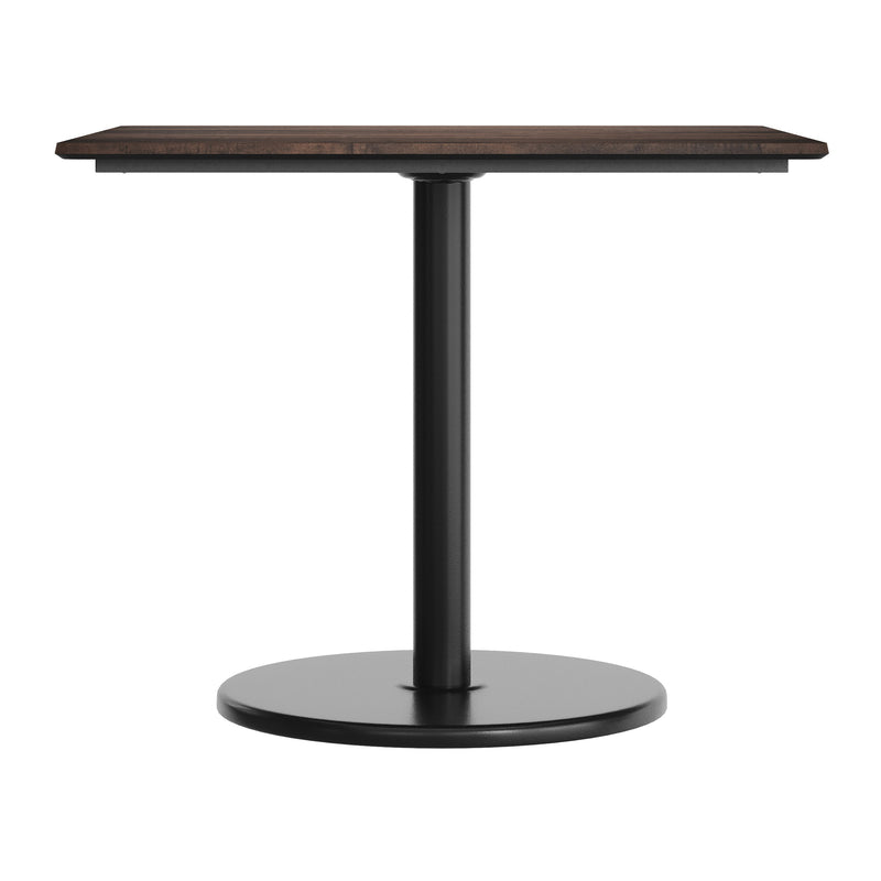 Brown 36" SQ Tabletop-RD Base