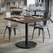 Brown 36" SQ Tabletop-RD Base