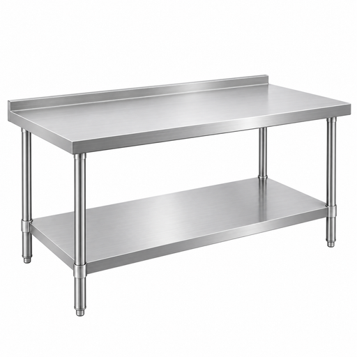 Atosa ST2472ECR2 72" Mixrite Series Stainless Steel Work Table with 2" Backsplash, 72"x24"