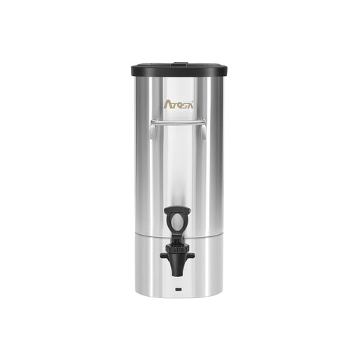 Atosa TD-series short stainless steel iced tea dispenser with no-drip spigot, front view
