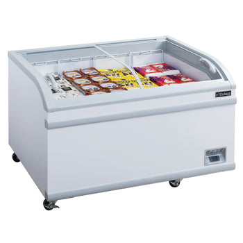 Dukers WD-500Y Curved Sliding Lid Chest Freezer