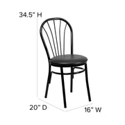 Black Fan Chair-Black Seat