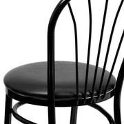 Black Fan Chair-Black Seat