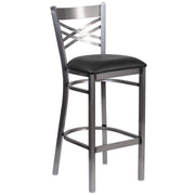 Clear X Stool-Black Seat