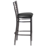 Clear X Stool-Black Seat