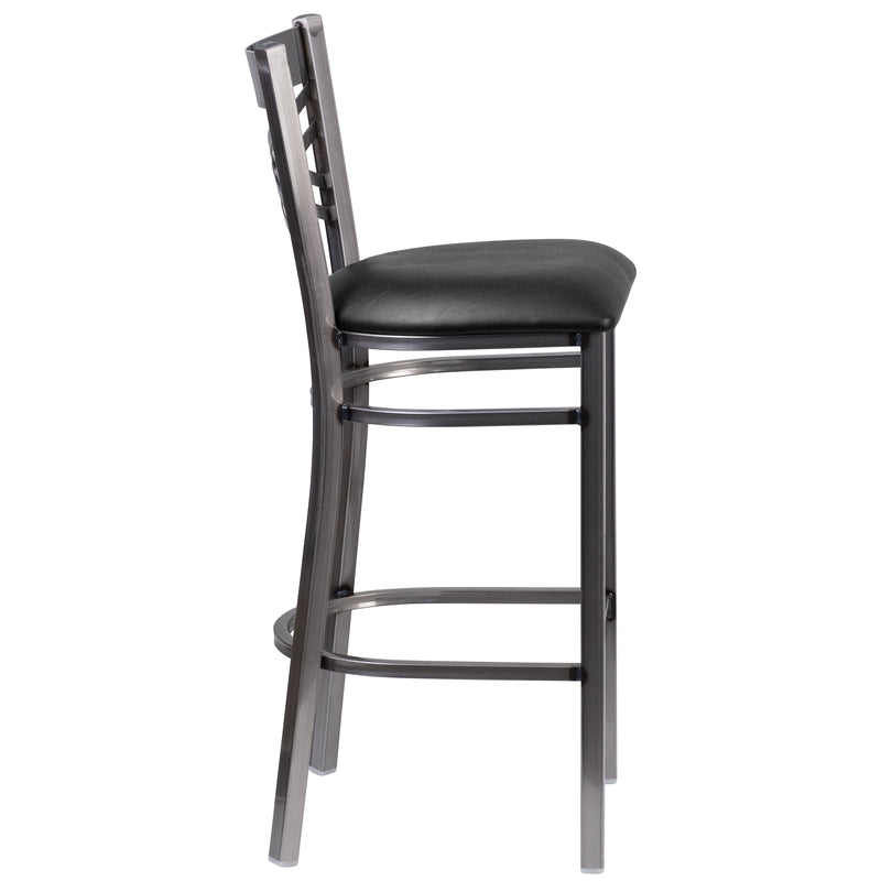 Clear X Stool-Black Seat
