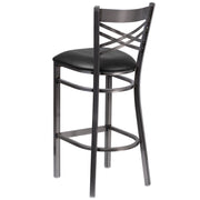 Clear X Stool-Black Seat