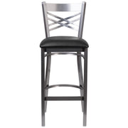 Clear X Stool-Black Seat