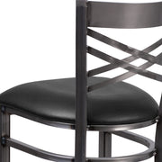 Clear X Stool-Black Seat