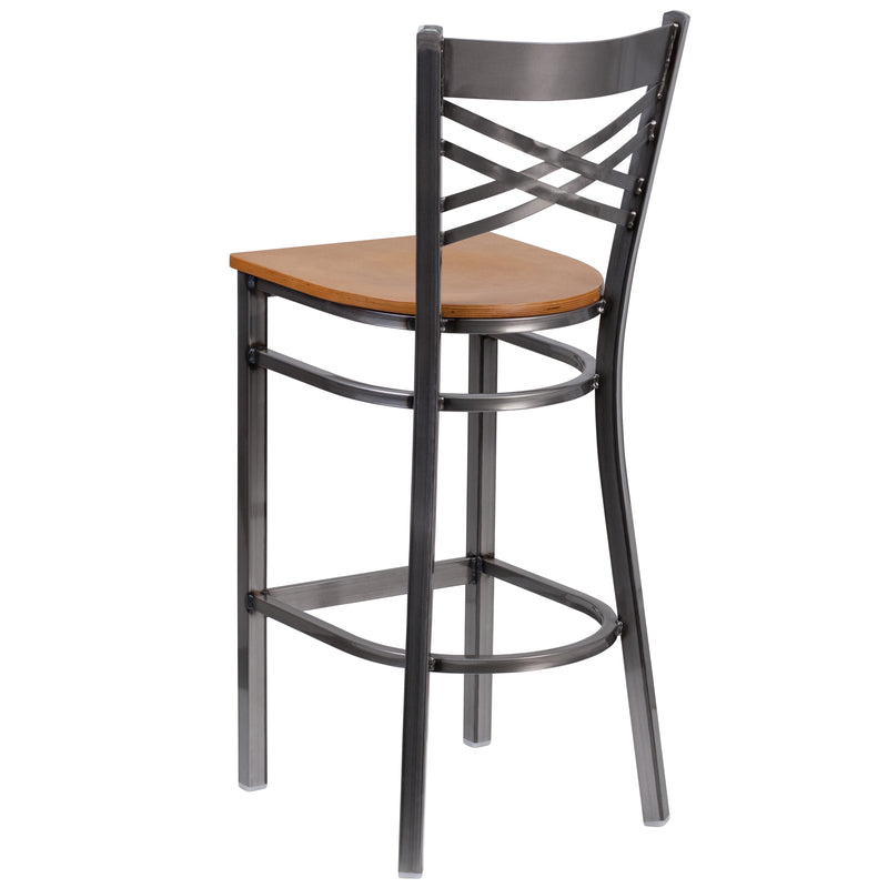 Clear X Stool-Nat Seat