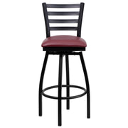 Black Ladder Stool-Burg Seat
