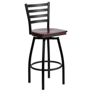 Black Ladder Stool-Mah Seat