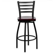 Black Ladder Stool-Mah Seat