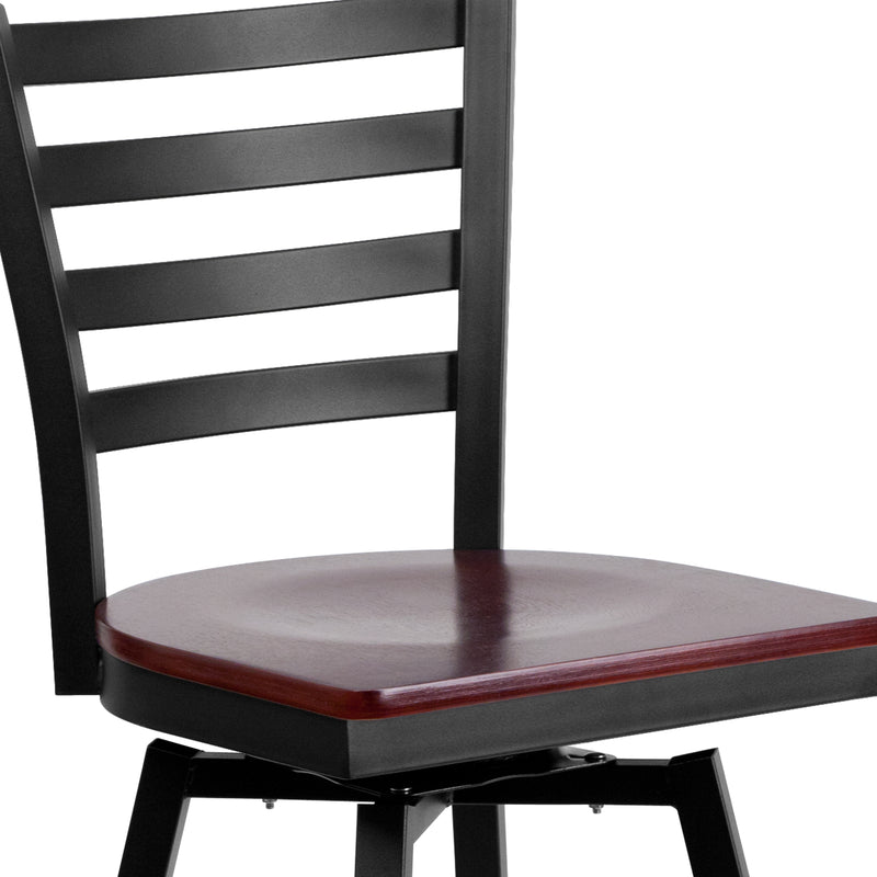 Black Ladder Stool-Mah Seat