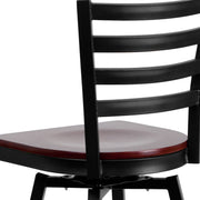 Black Ladder Stool-Mah Seat