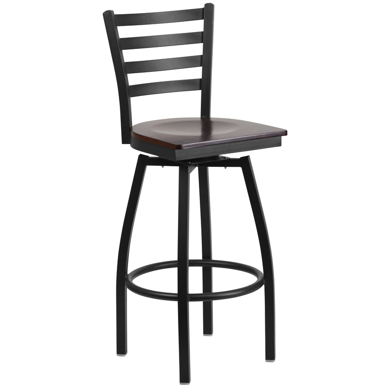 Black Ladder Stool-Wal Seat