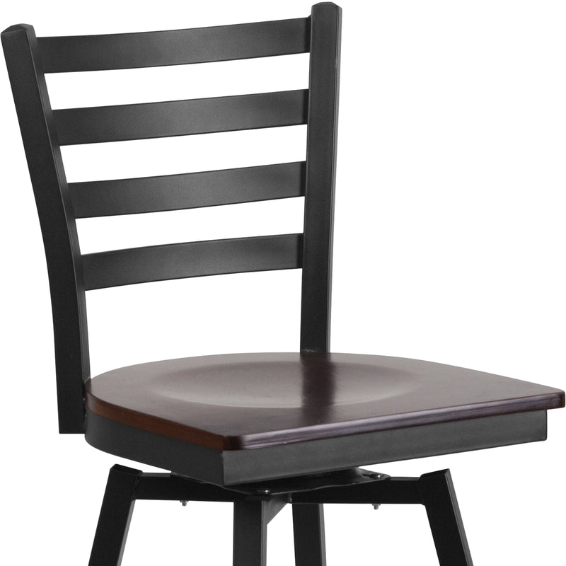 Black Ladder Stool-Wal Seat