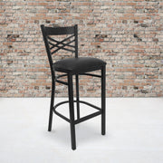 Black X Stool-Black Seat