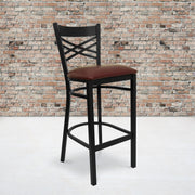 Black X Stool-Burg Seat