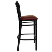 Black X Stool-Burg Seat
