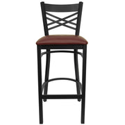 Black X Stool-Burg Seat