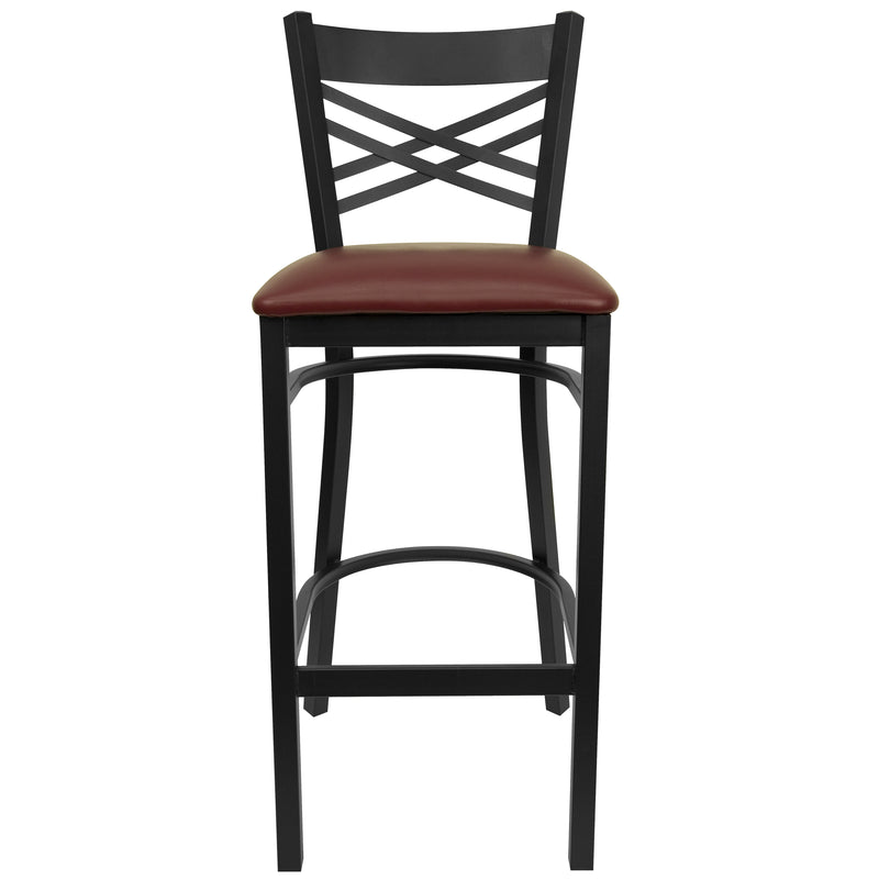 Black X Stool-Burg Seat