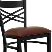 Black X Stool-Burg Seat
