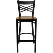Black X Stool-Cherry Seat