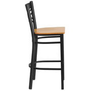 Black X Stool-Nat Seat