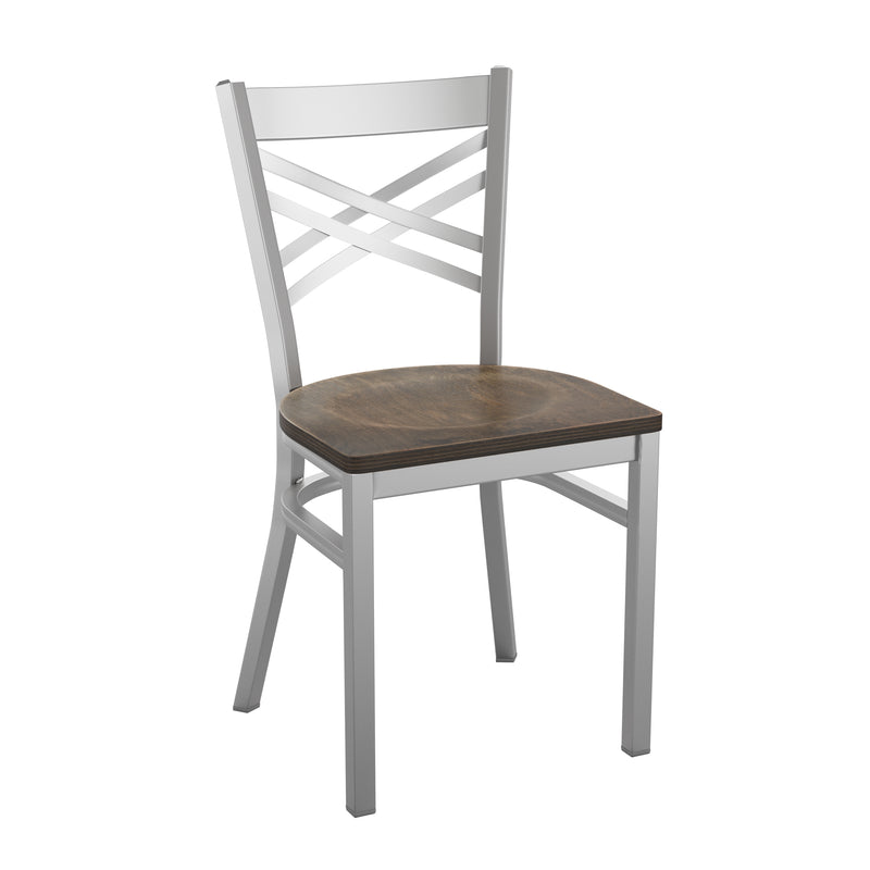 Clear X Chair-Ant. Copper Seat