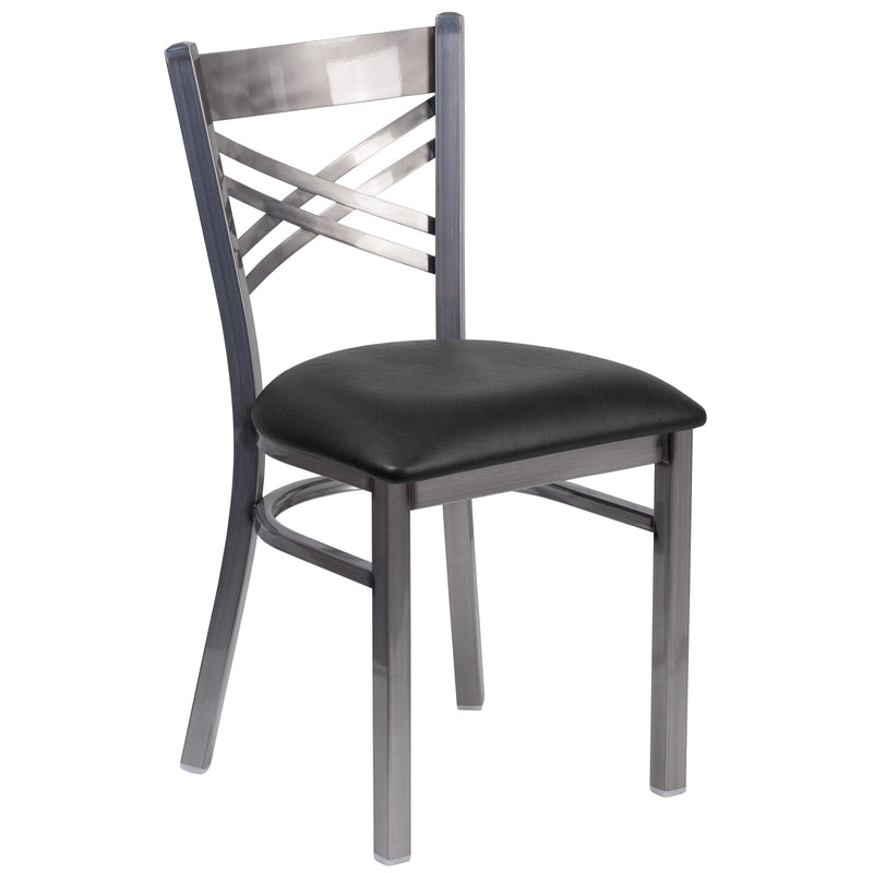 Clear X Chair-Black Seat