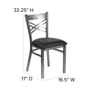 Clear X Chair-Black Seat